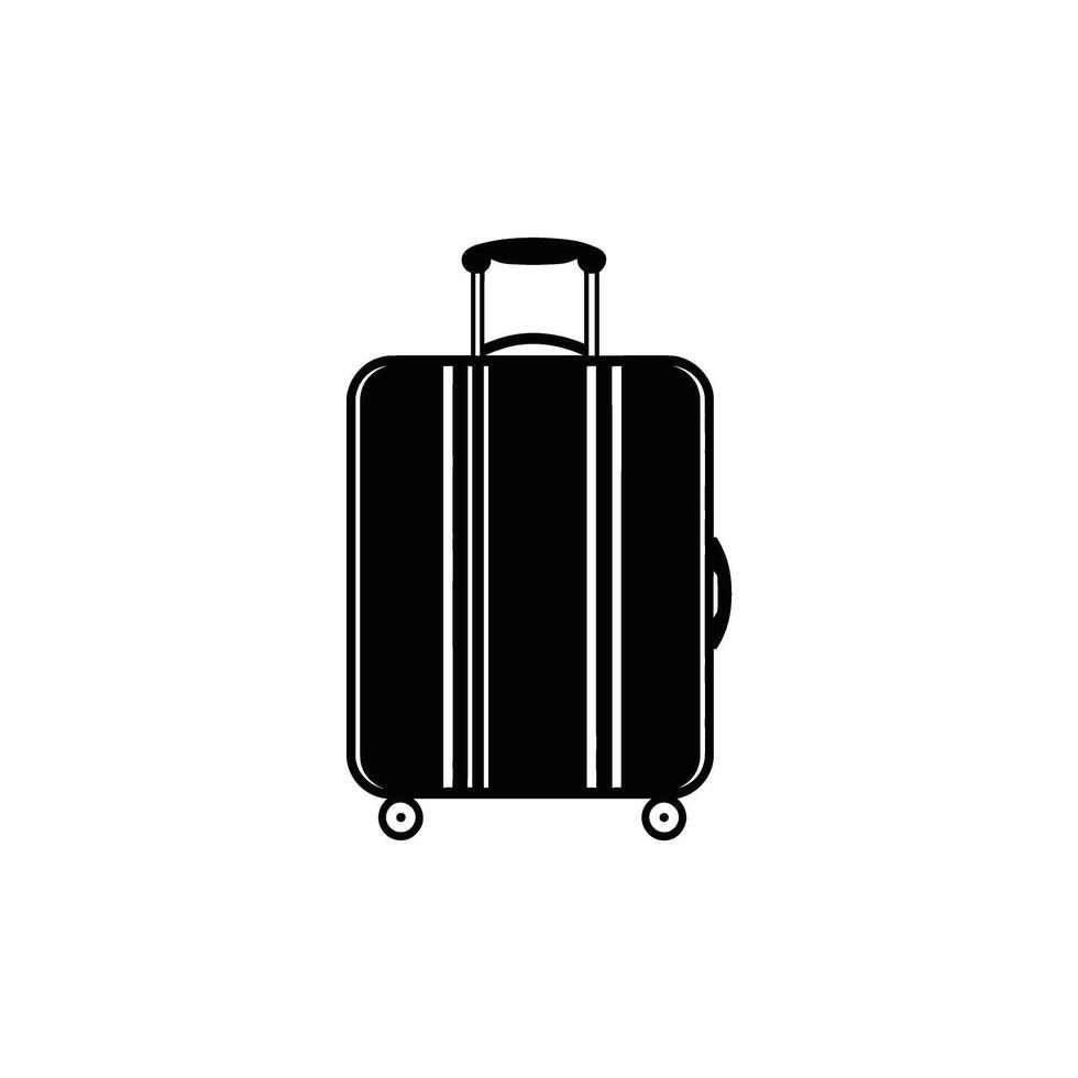 Suitcase with Wheels Isolated on Transparent Background Luggage Ready For Travel vector