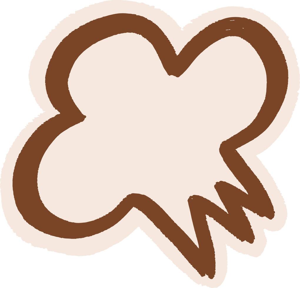 Hand-drawn Comic Speech Bubble with Lightning Tail vector