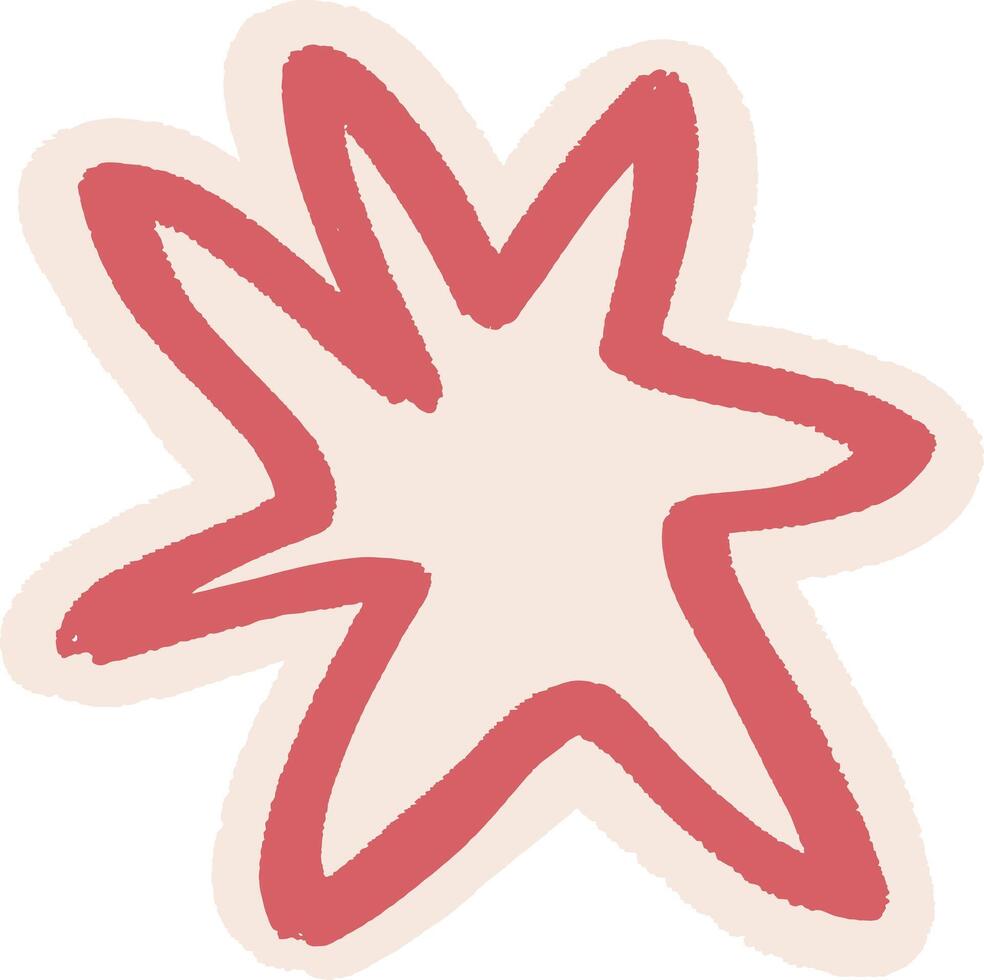 Abstract Red Star Icon vector