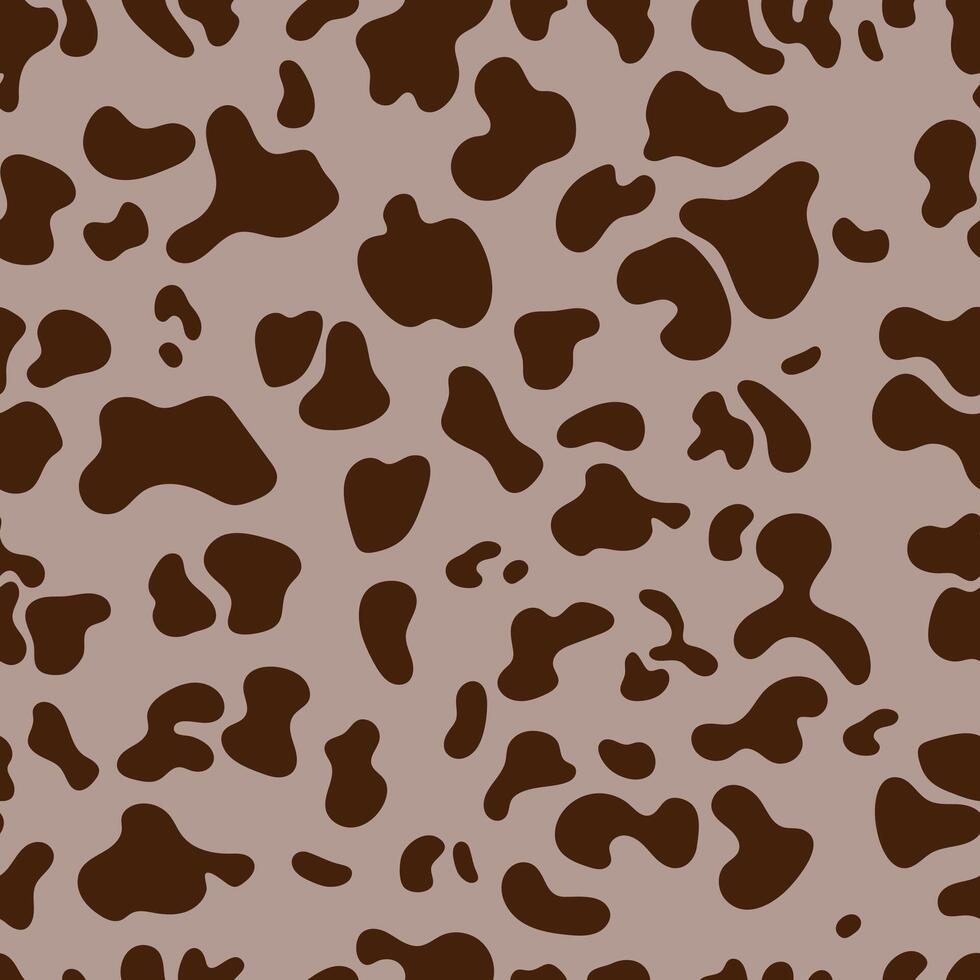 Brown cow print pattern skin texture for printing, cutting, crafts, stickers and more decorate. vector