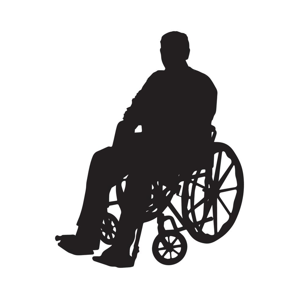 Illustration of Person in Wheelchair vector