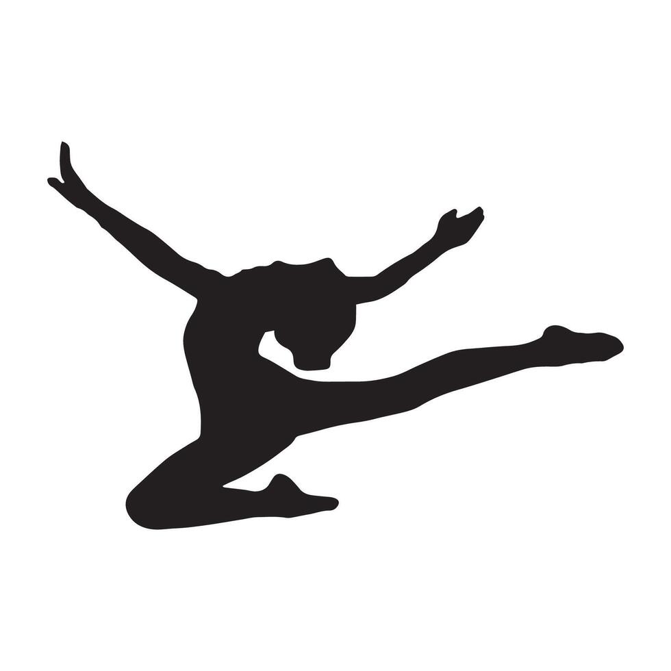 Female Ballet Dancer Art Silhouette vector