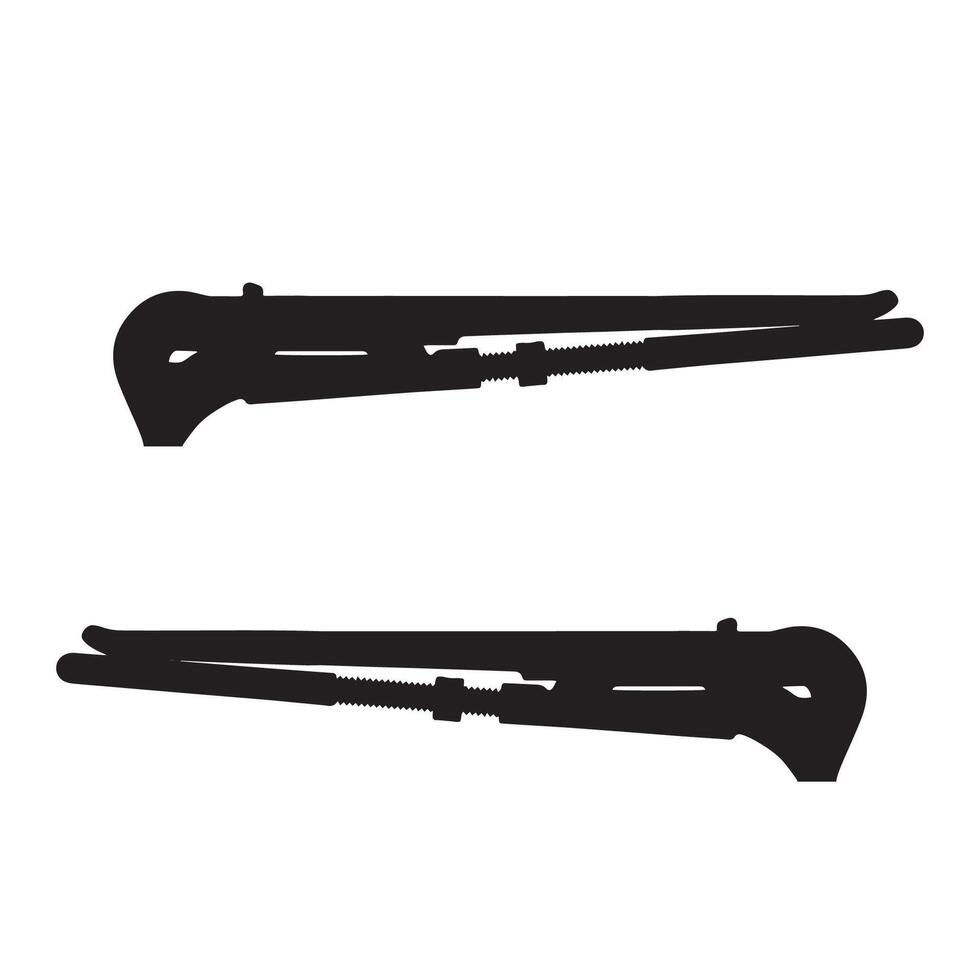 Illustration of Pliers Wrench Silhouette vector