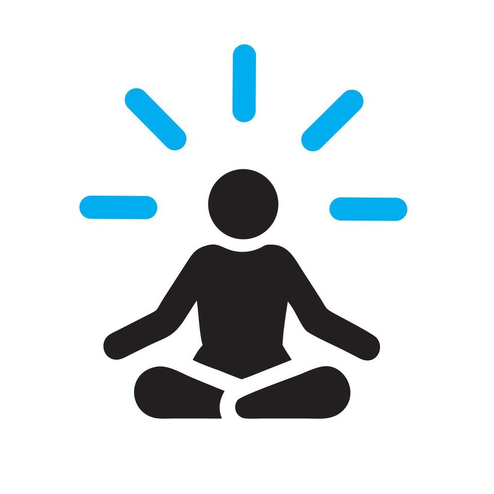 silhouette of yoga vector