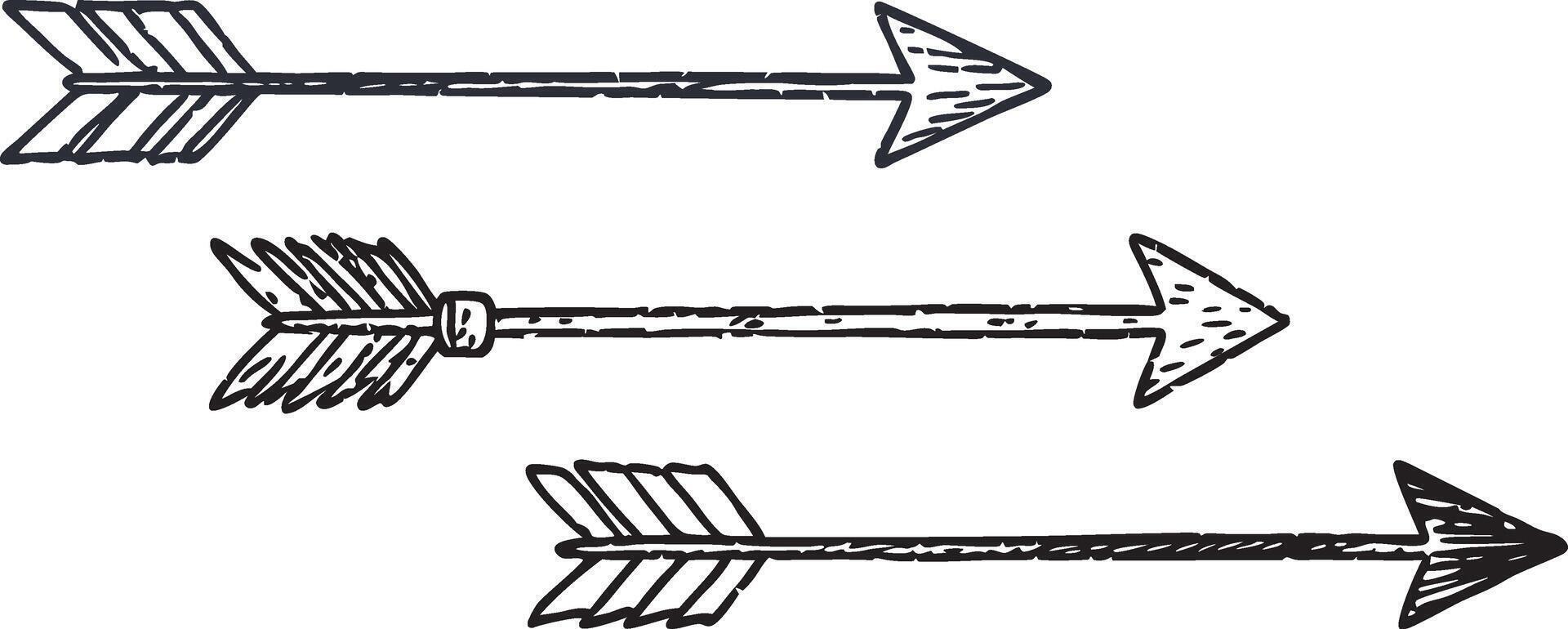 Hand Drawn Arrow Designs and Graphic Elements for Decoration vector
