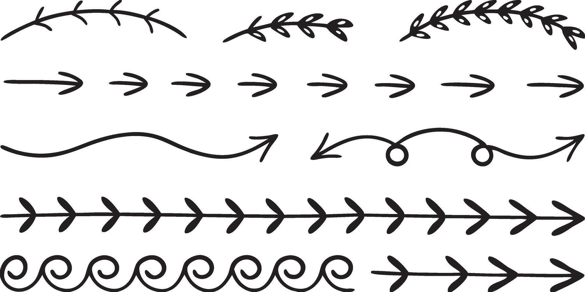 Creative Hand Drawn Black and White Abstract Vectorr Design Elements vector