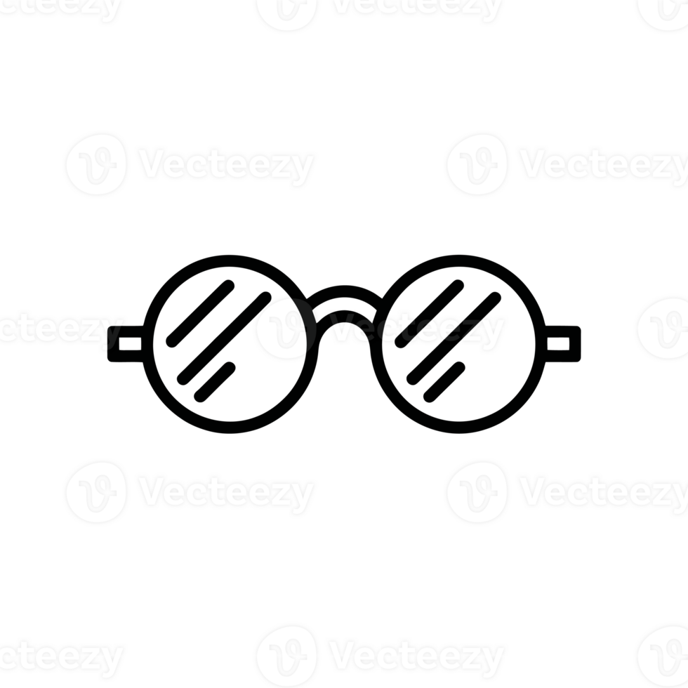 A pair of round eyeglasses cutouts png