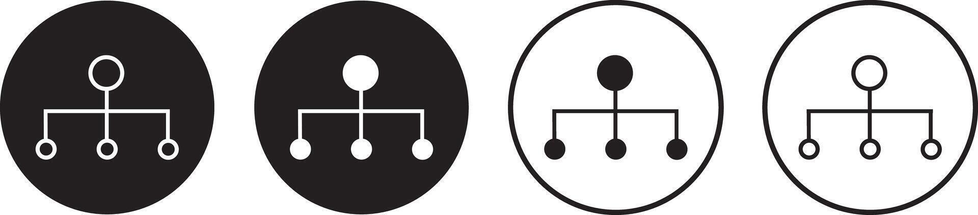 Chart connected icon. icon set outline symbol illustration, vector