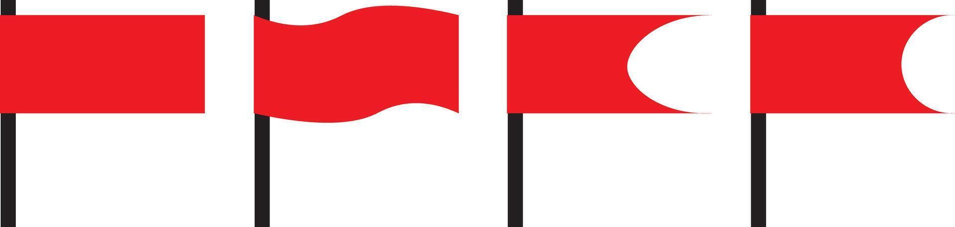 PriFlag icon set vactor. Different flag icons set. Set of red flag icons illustration symbol, vector