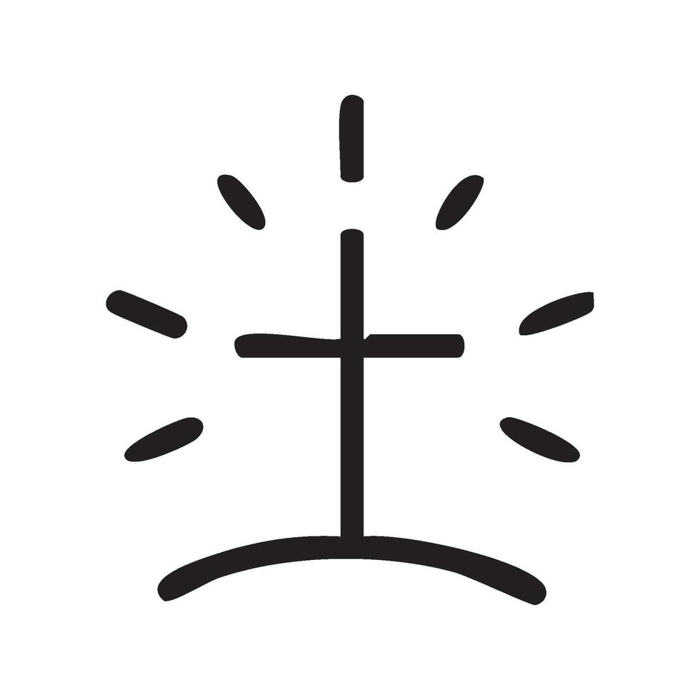 cross icon, christianity, vector