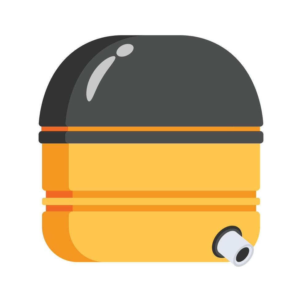 A handy 2d style icon depicting pet drink tank vector