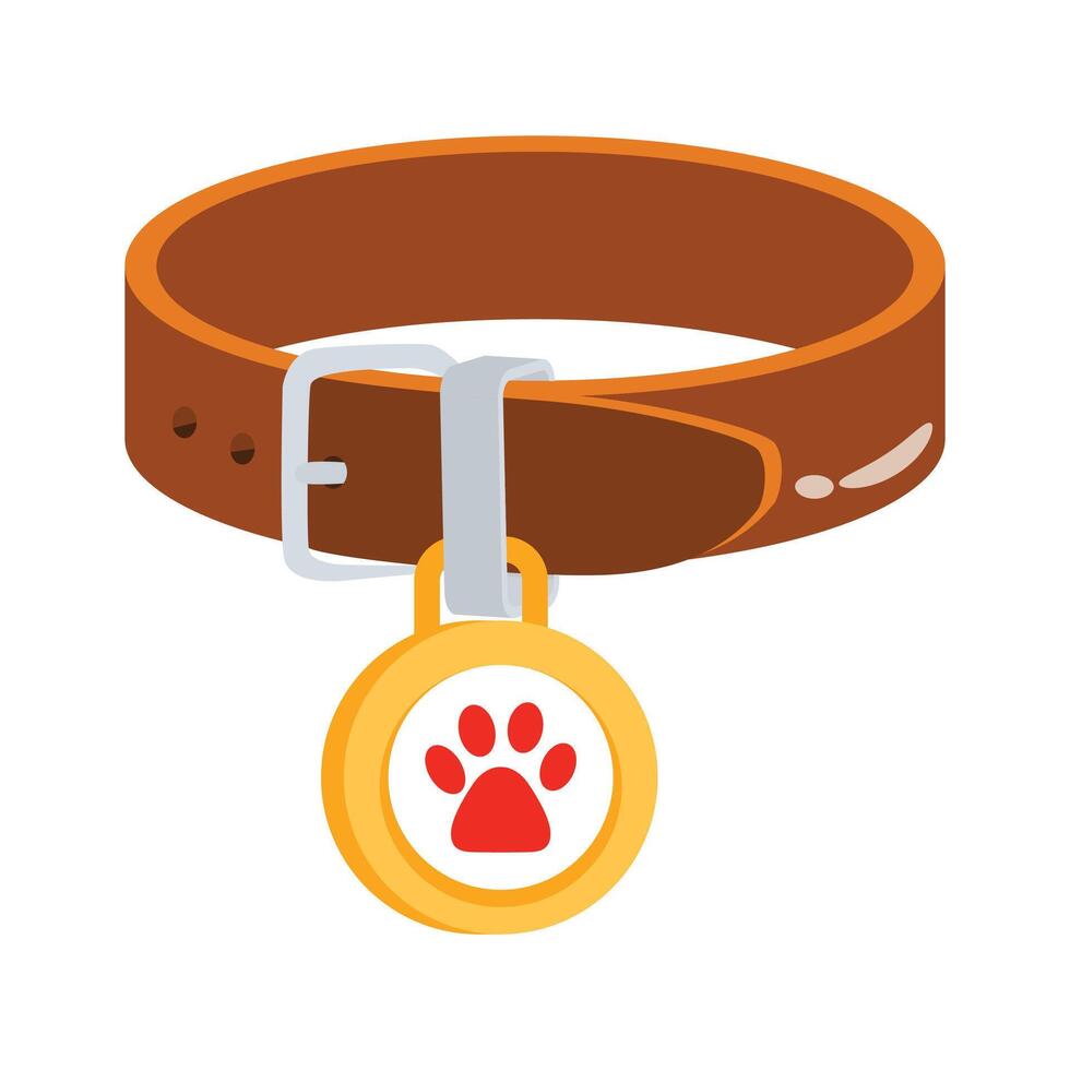 Get this 2d icon featuring a pet collar vector