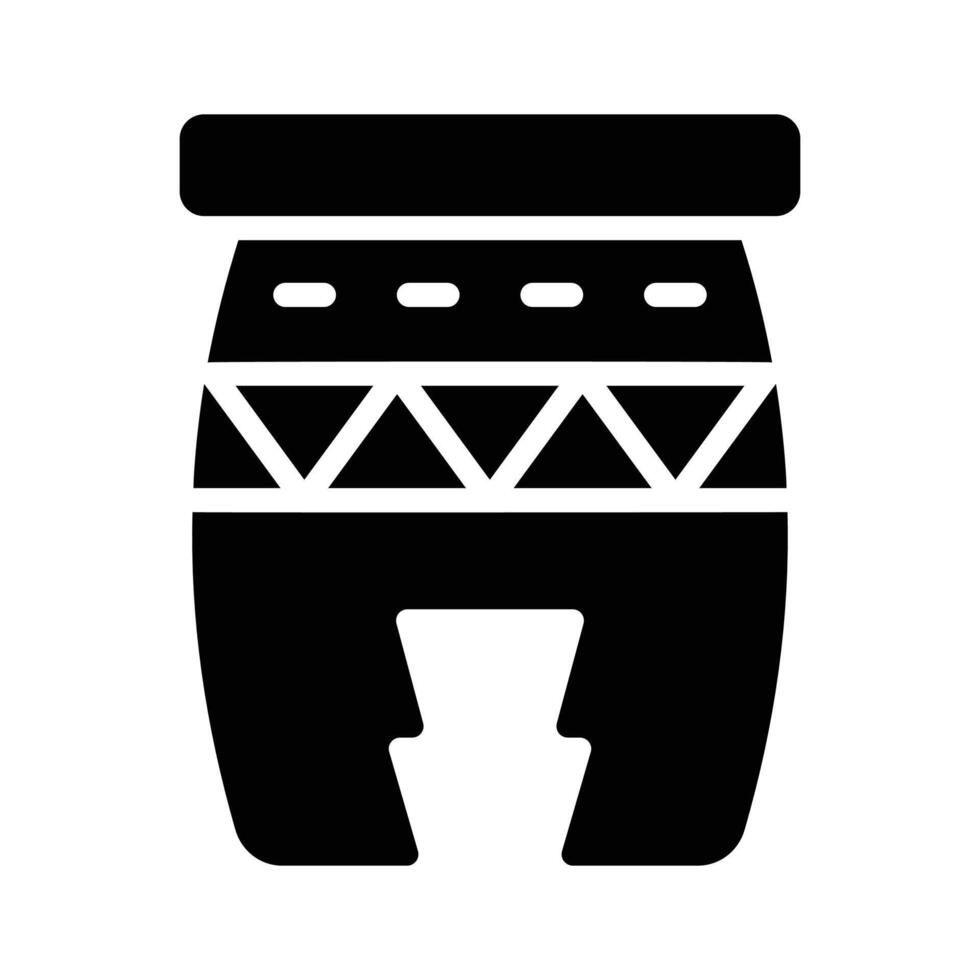 A premium glyph icon of huehuetl drum shape vector