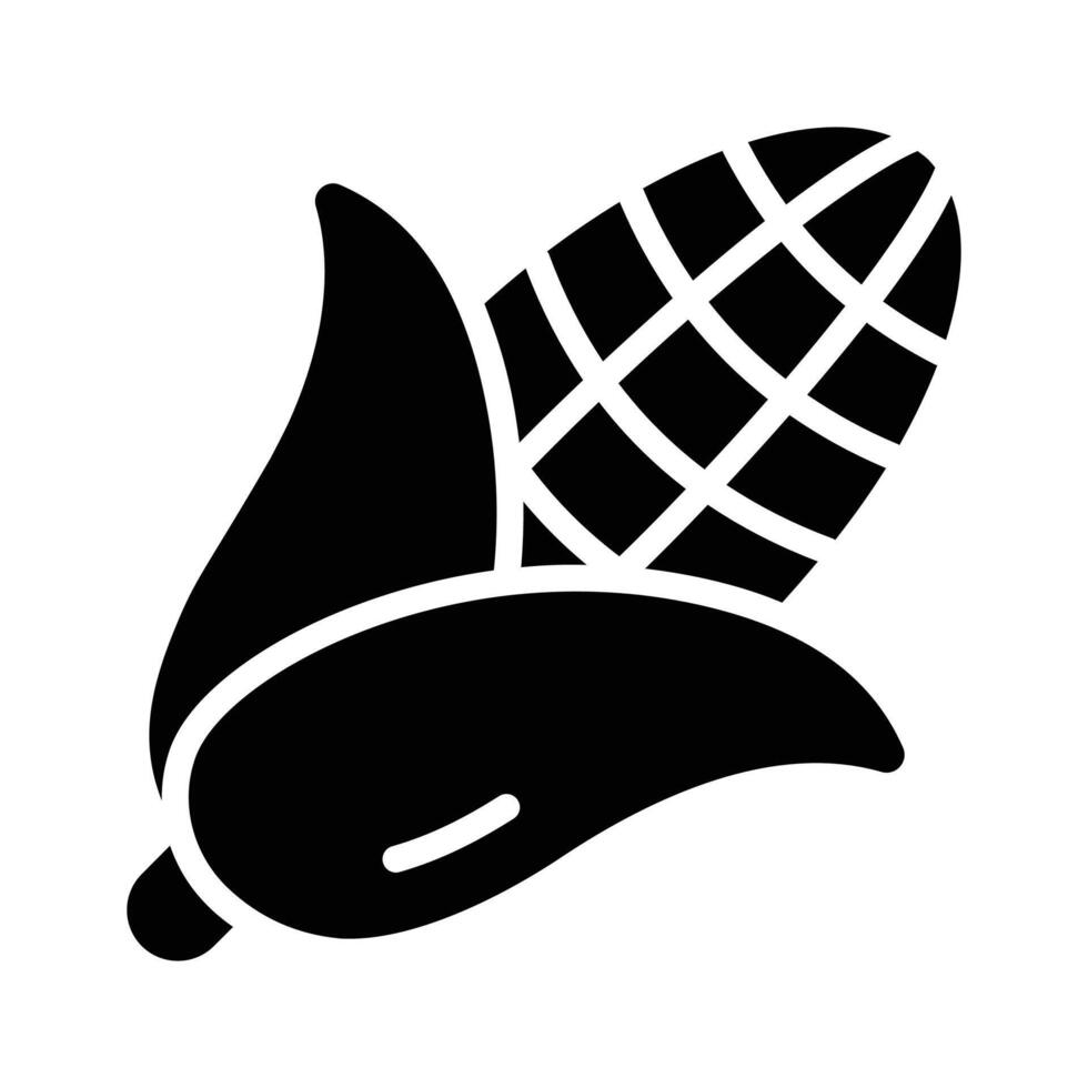 Easy to edit glyph icon of harvested corn vector