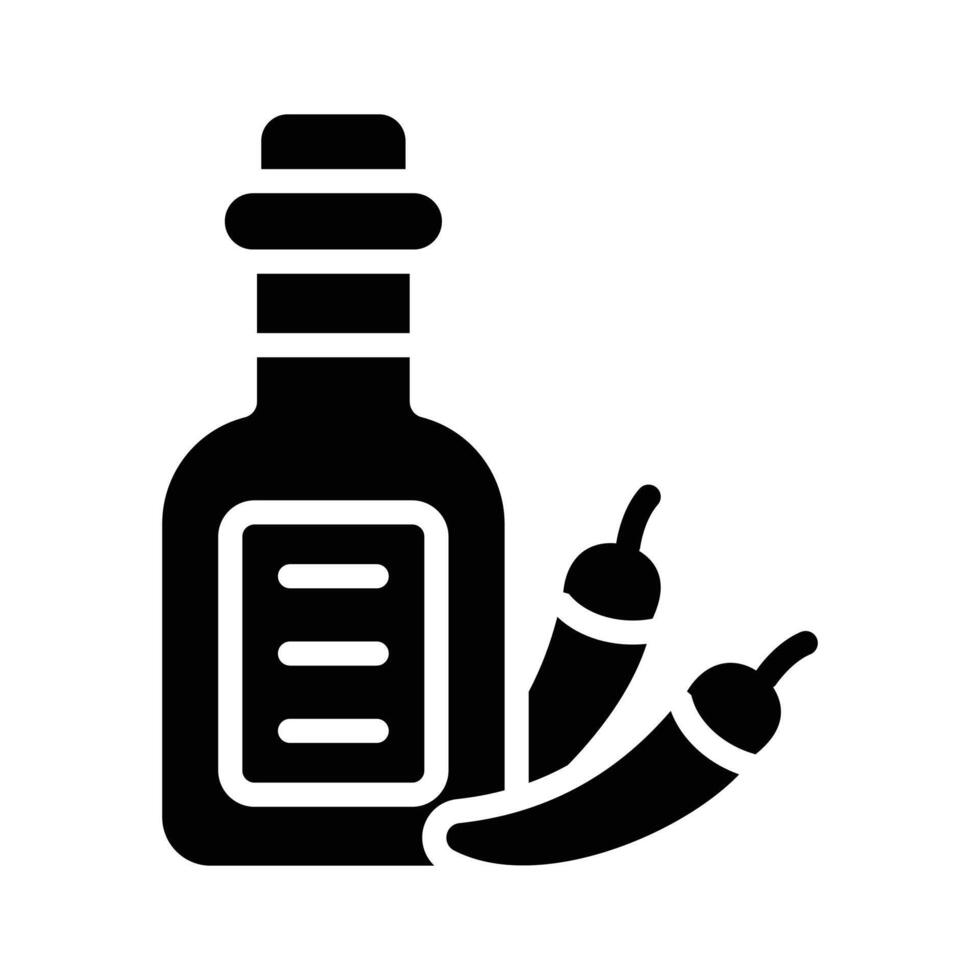 A glyph style icon of traditional tequila bottle vector