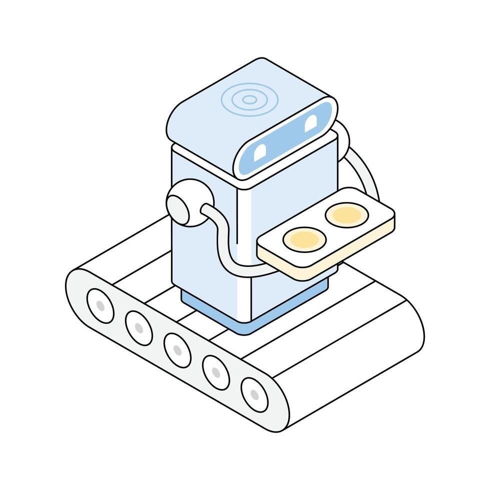 An amazing isometric icon showing latest bot technology vector