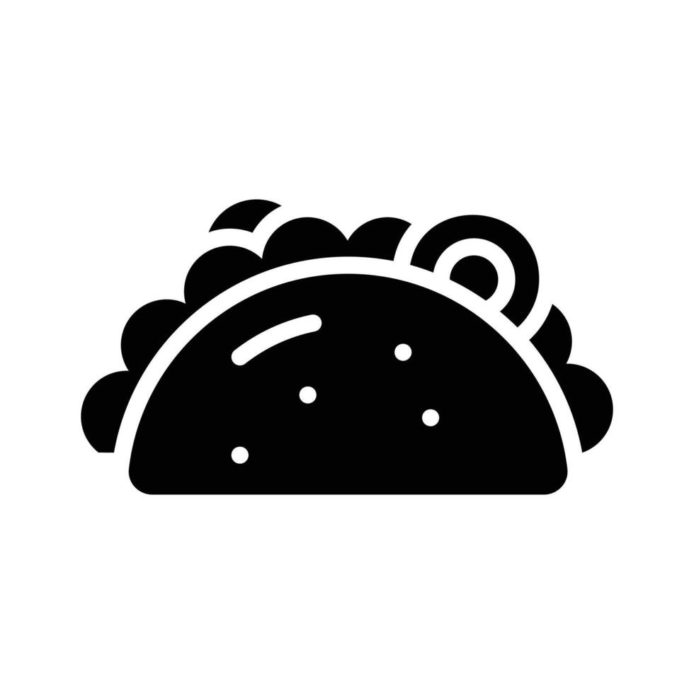 Ready to use glyph icon of folded taco vector