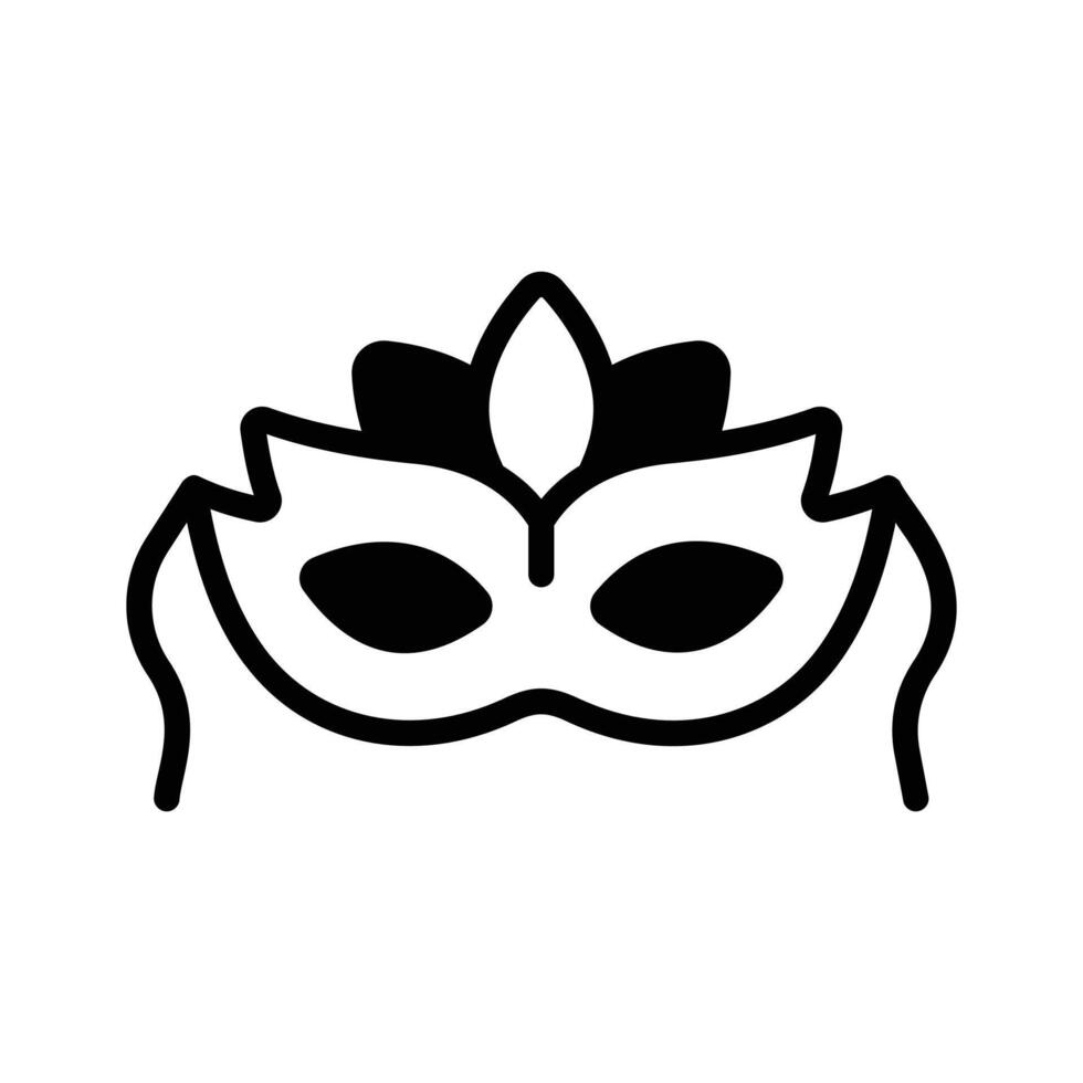 Modern glyph style icon showing a masquerade mask.. vector