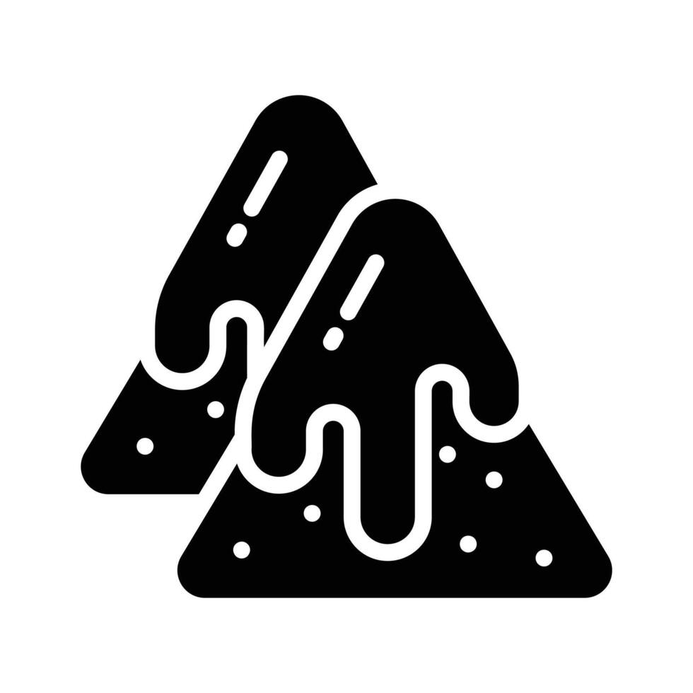 Get a glimpse of this glyph dip nachos vector