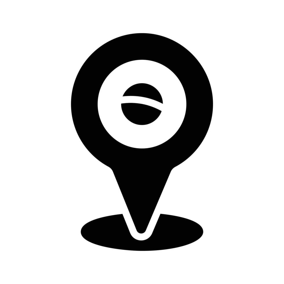 An editable icon of carnival location in glyph vector
