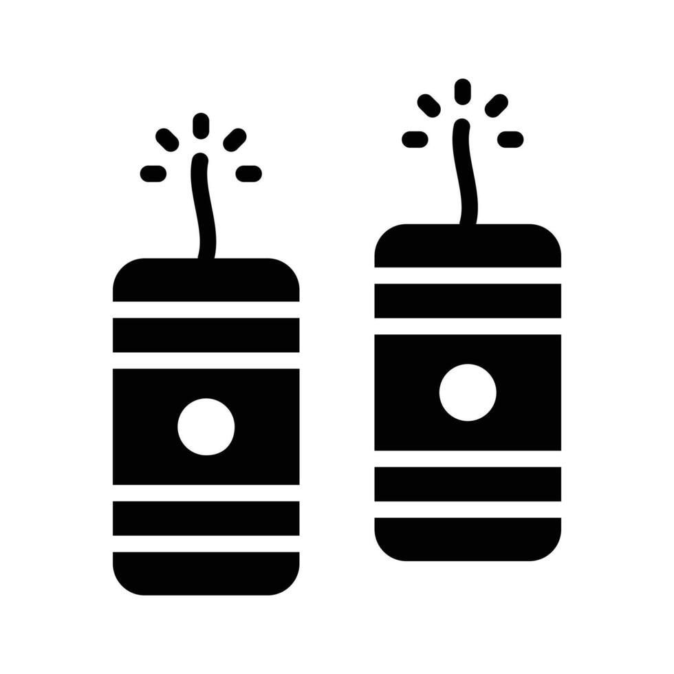 A captivating glyph icon of mexican firecrackers vector