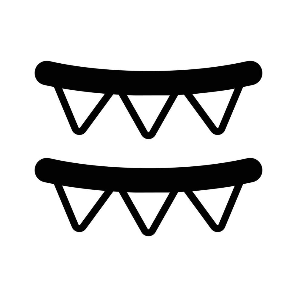 A customizable glyph icon of hanging paper garlands. vector