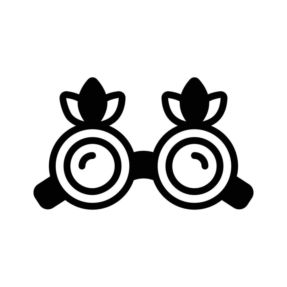 Latest glyph icon of funny carnival glasses. vector