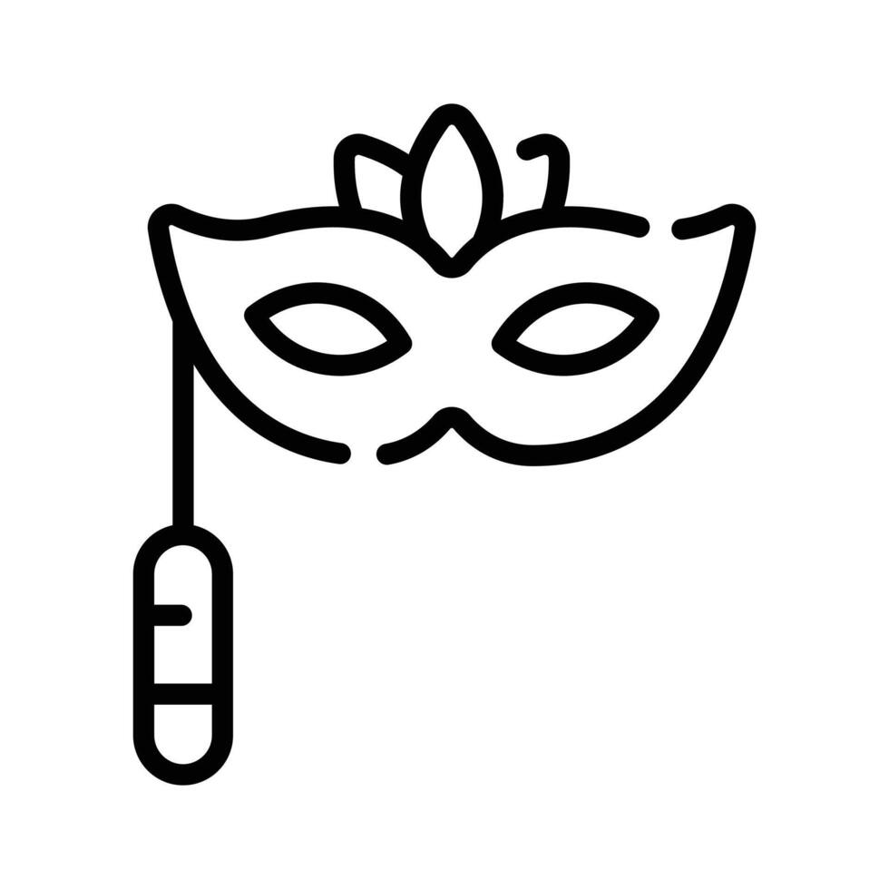 Modern outline style icon showing a masquerade mask vector