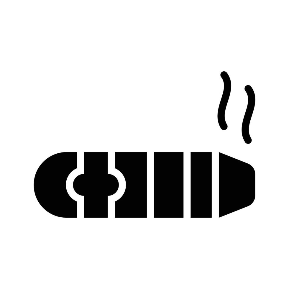 Have a look at this glyph cigar icon vector
