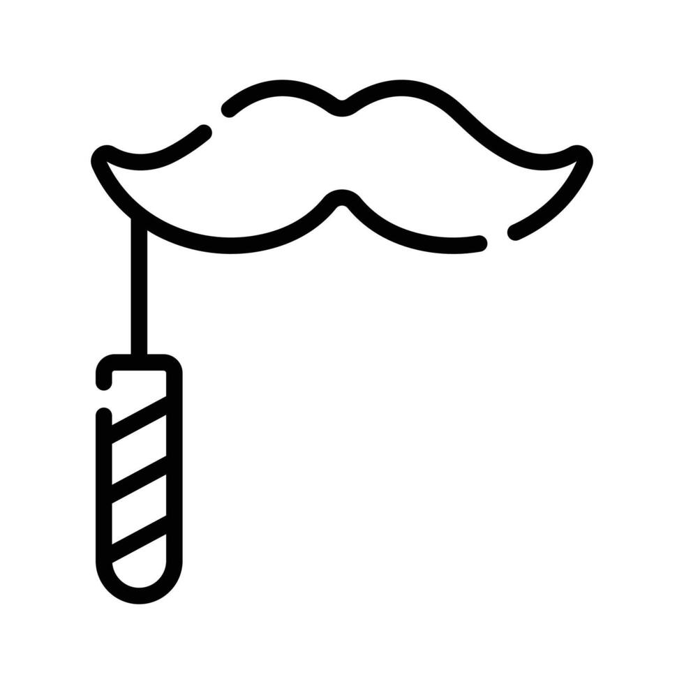 Grab this linear icon of fake mustache for fun vector