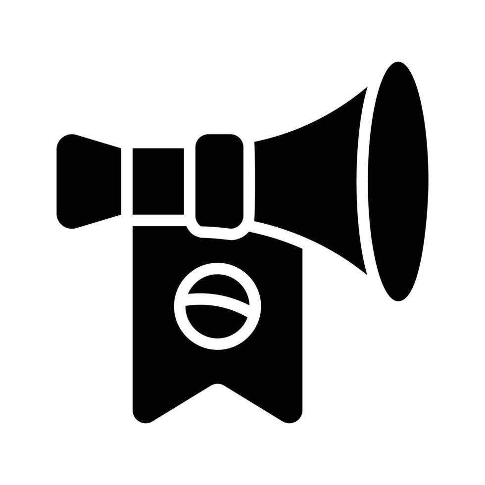 A customizable glyph icon of carnival horn vector