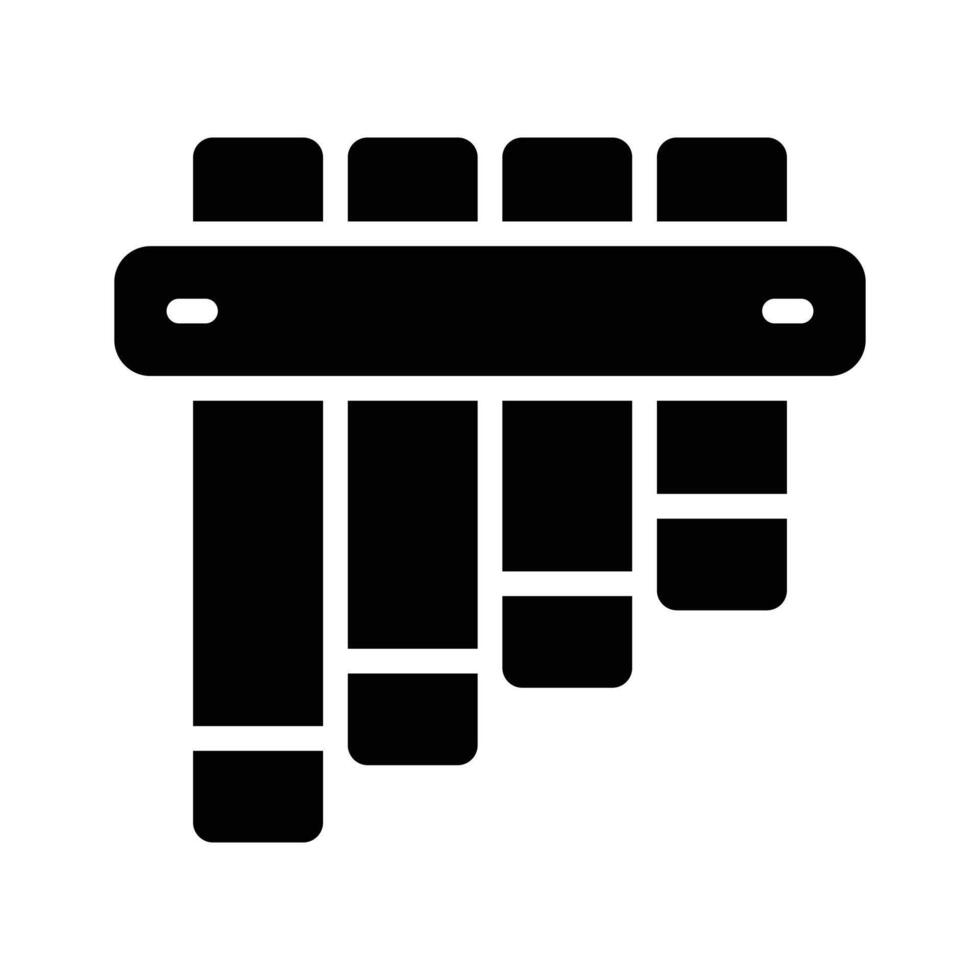 A captivating glyph icon of a zampona flute vector