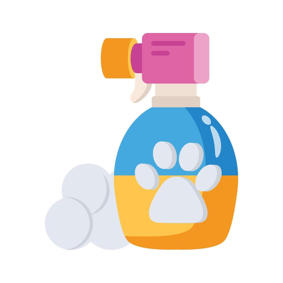 A premium 2d icon showing pet spray container vector
