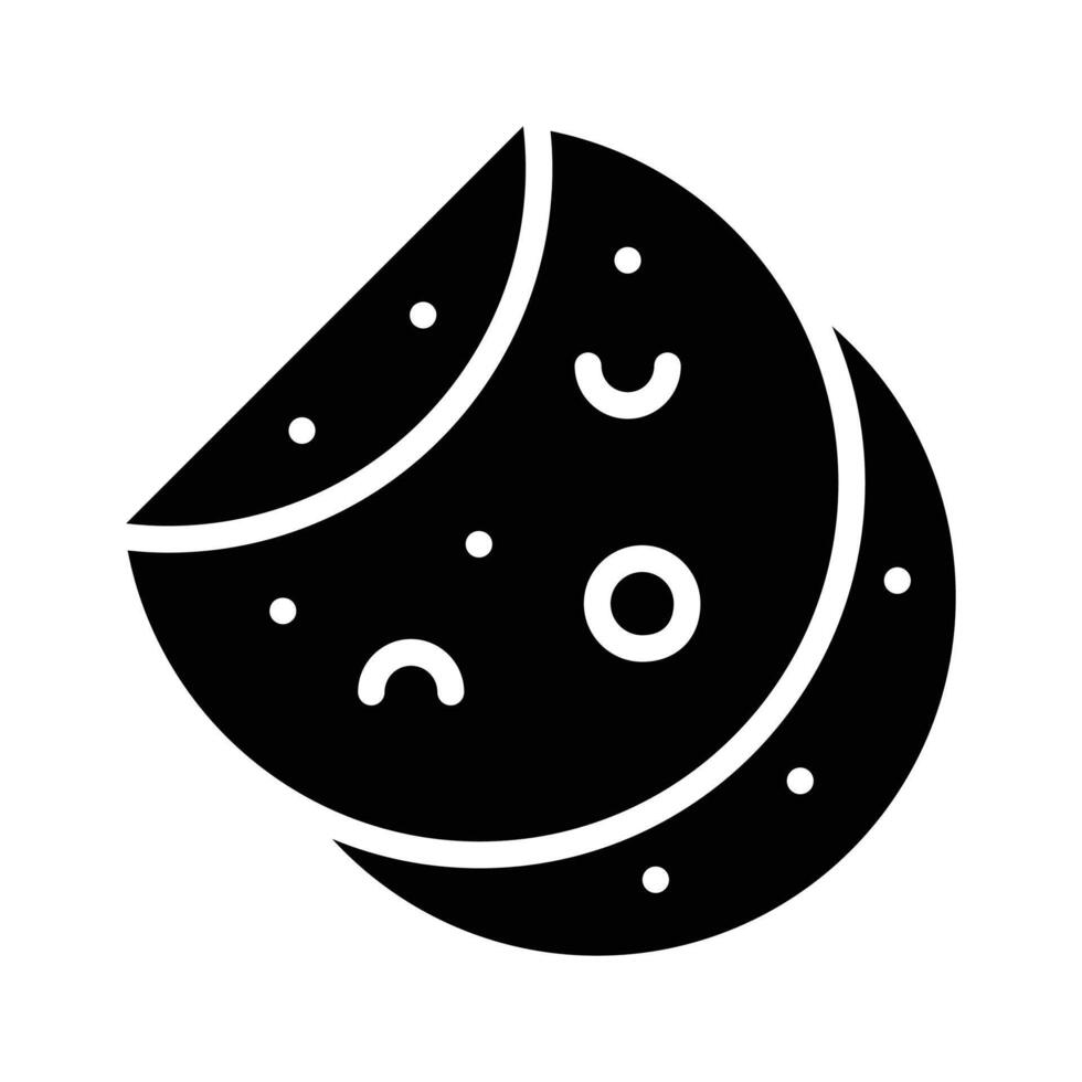 An editable glyph icon of rolled tortilla wrap vector