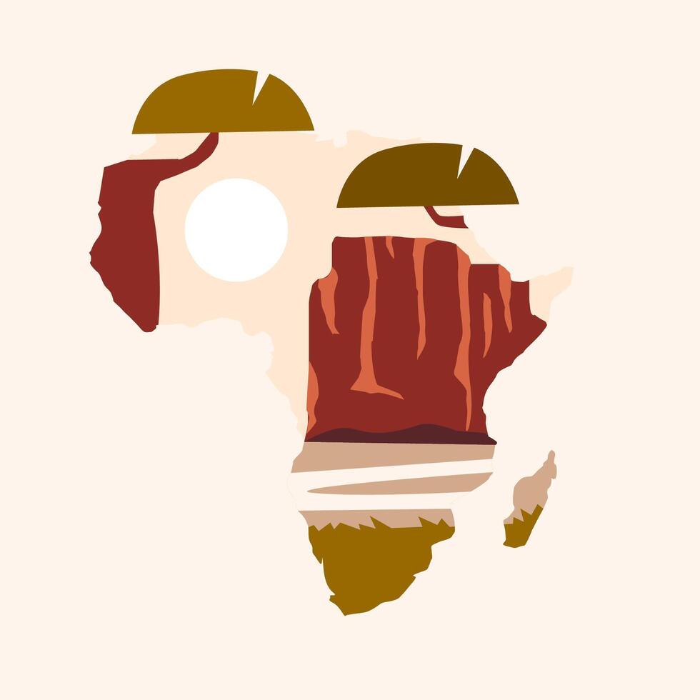 African Landscape Nature vector