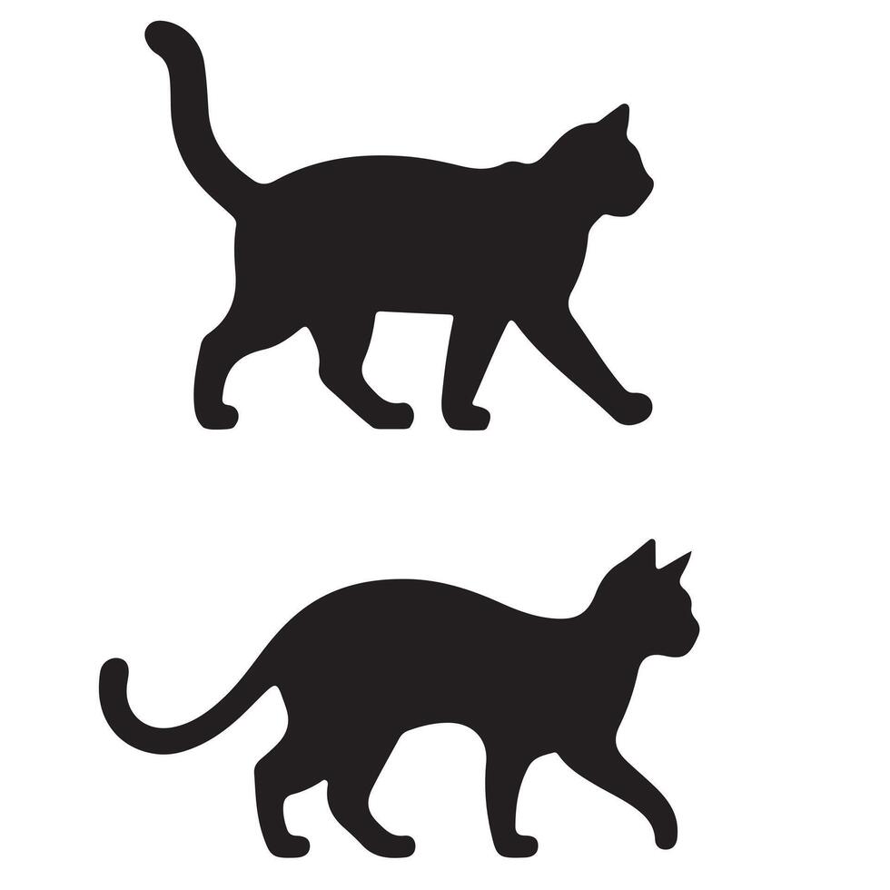 A black cat retro style design. Retro sunset Illustration.Strong as a cat vector