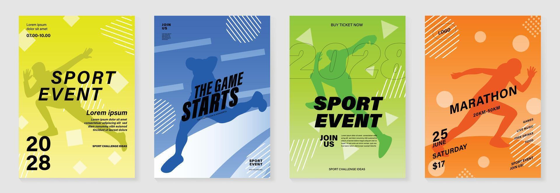 Sport event poster design background . vector
