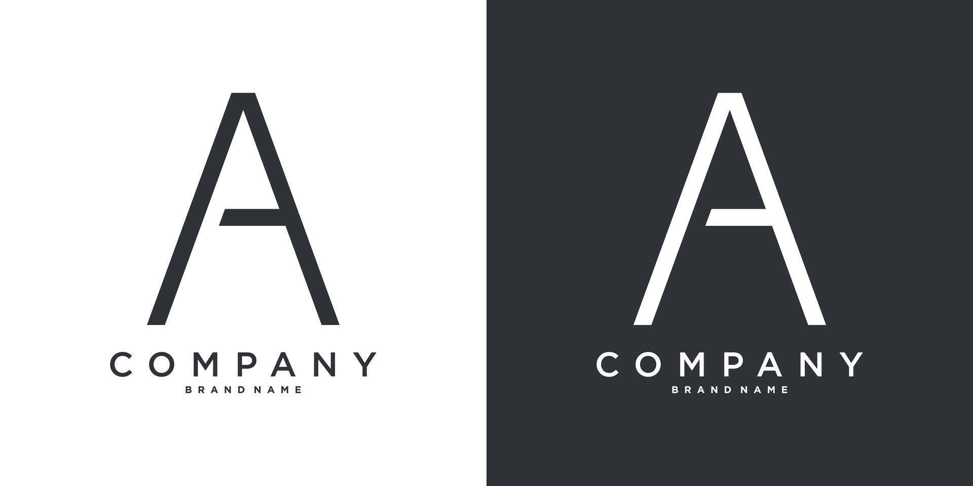 Letter A minimal logo icon design. Premium vector