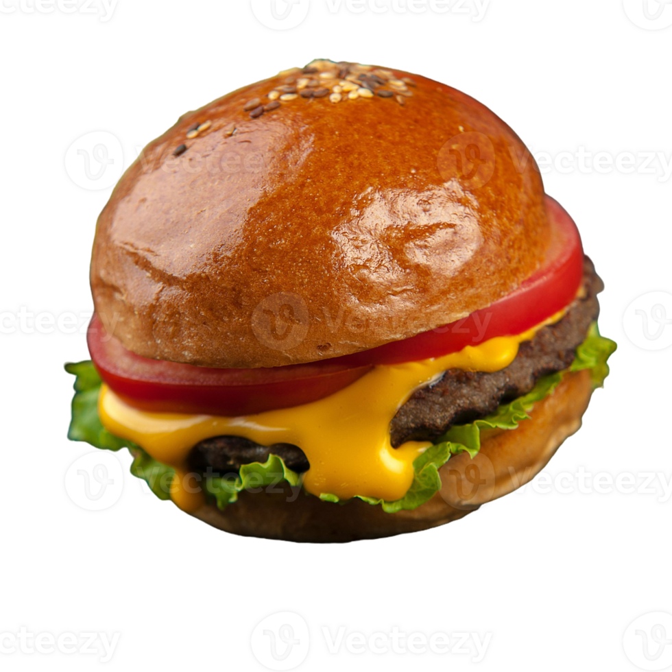 Smoked Brisket Burger with Caramelized Onions Beef Burger Transparent Background png