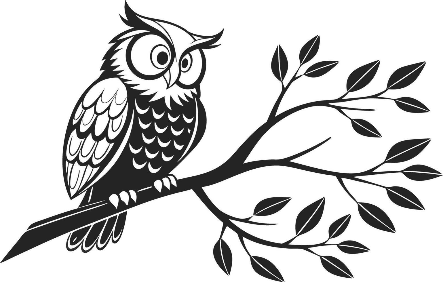 Artistic Owl Design Illustration for Print and Apparel vector