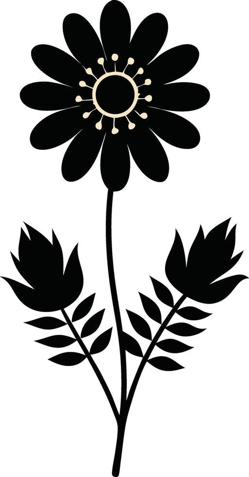 High Quality Flower Silhouette Graphics for Artists vector
