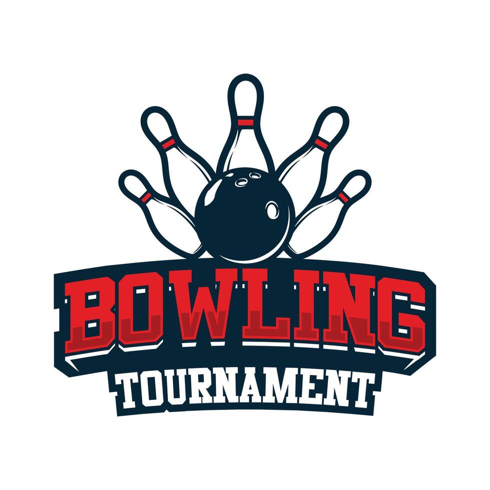 Bowling Games Championship logo design vector