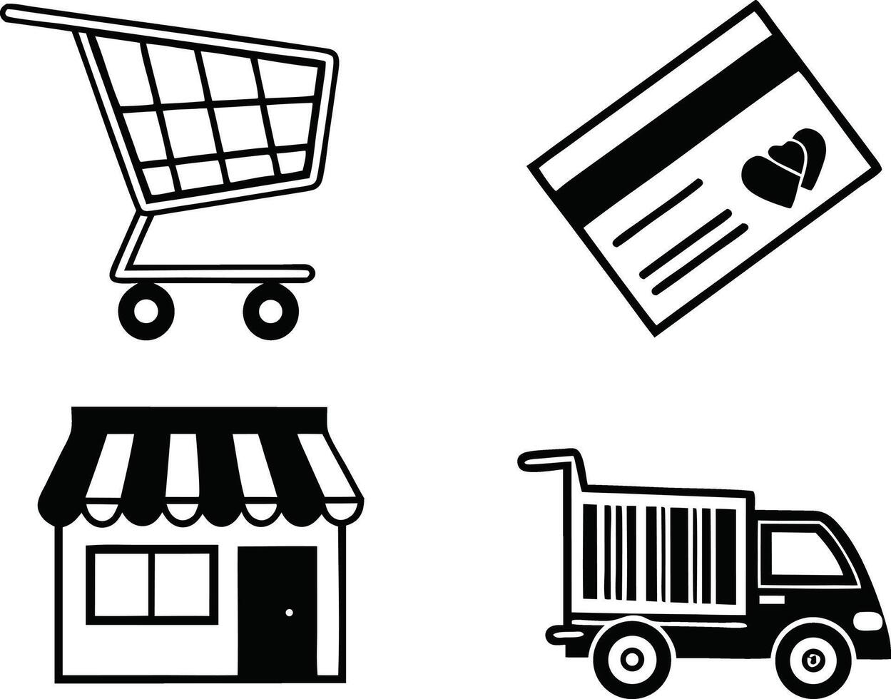 Retail Shop Icon Pack vector