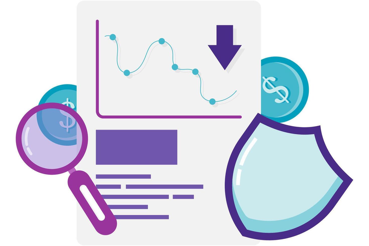 risk management,economic and business growth vector