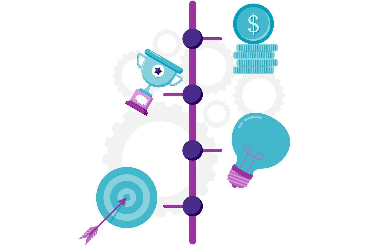 company roadmap,economic and business growth vector