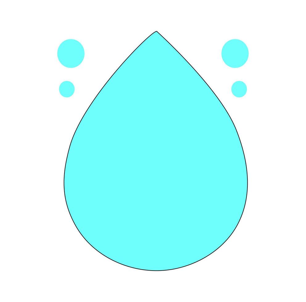 Cartoon Fresh Water Drop Digital Vectors Illustration
