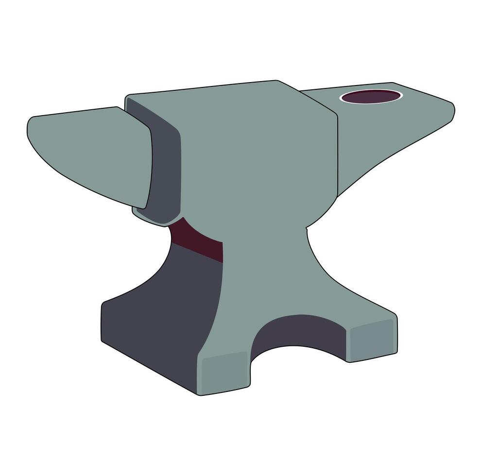 Cartoon Iron Blacksmith Anvil Digital Icon Vectors Illustration
