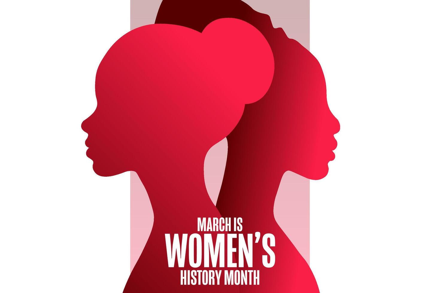 March is National Women s History Month. Holiday concept. Template for background, banner, card, poster with text. EPS illustration. vector
