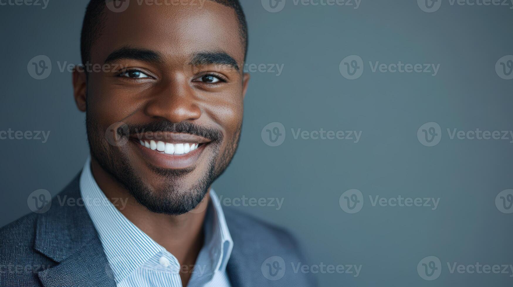A smiling person of color posing confidently in a portrait shot photo