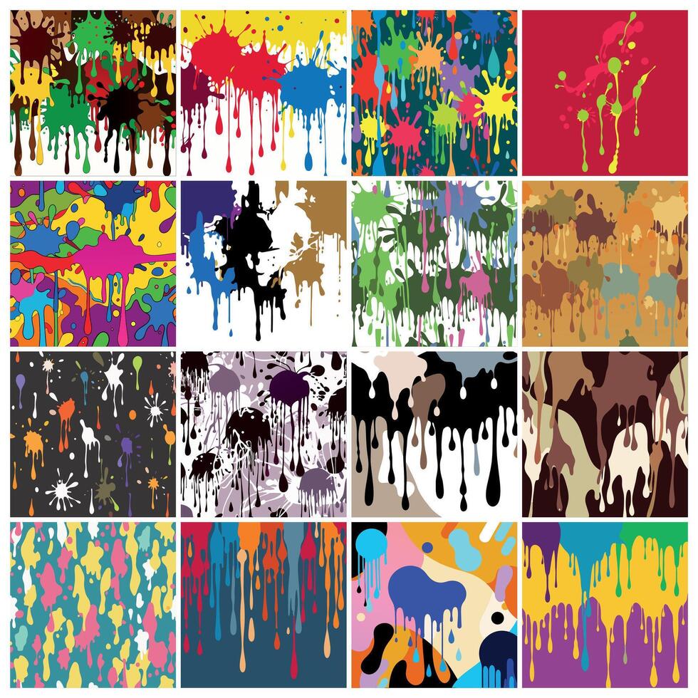 Creative Abstract Background Made of Splattered Paint, Ink Blots, and Color Drops vector